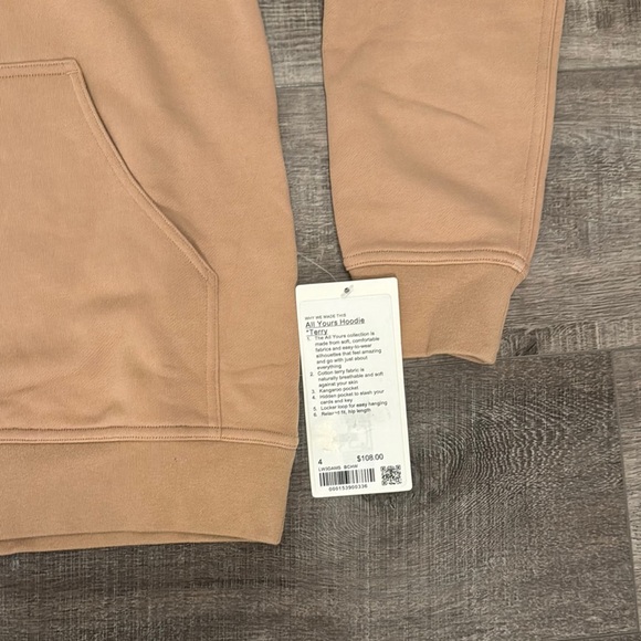44. NWT- Lululemon All Yours Hoodie in Beech Wood Size 4 - Picture 4 of 8